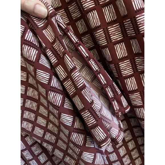 CATO  Womens 22/24W 1970s Style Long Sleeve Tunic Red and White Checkered - Picture 10 of 12